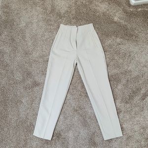 Zara ivory/white high waist pants with pockets